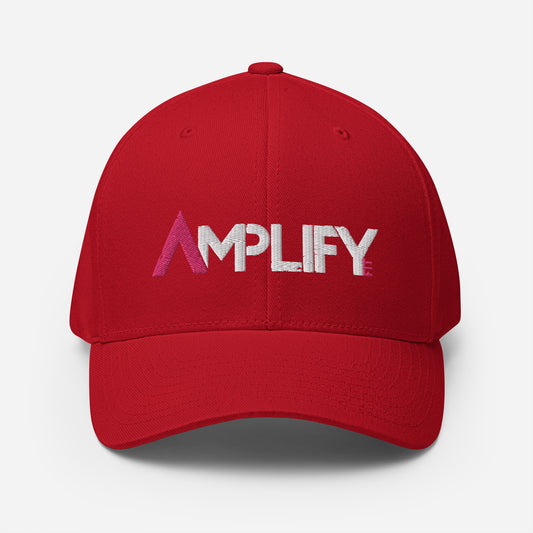 Structured Twill Cap - Amplify Fit Logo - Pink