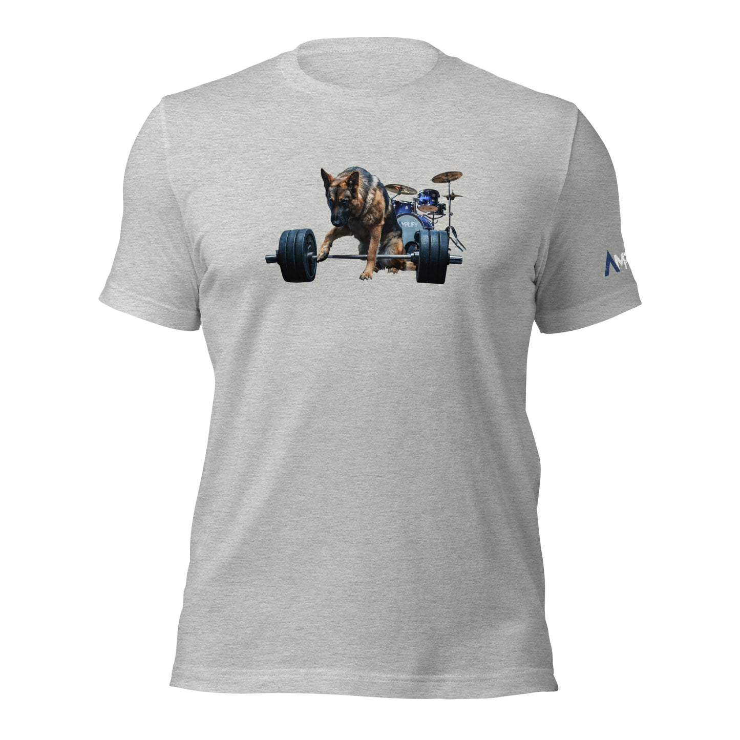 Unisex t-shirt - German Shepherd Drums Blue