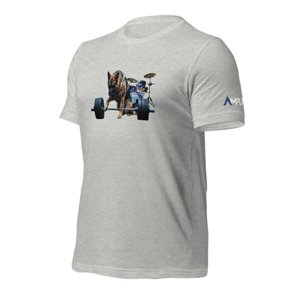 Unisex t-shirt - German Shepherd Drums Blue