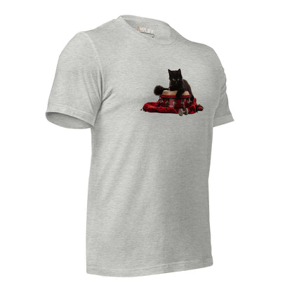 Unisex t-shirt - Inner Animal - Cat Shamanic Drum Red