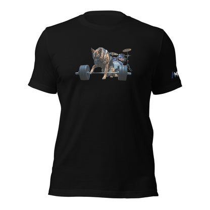 Unisex t-shirt - German Shepherd Drums Blue