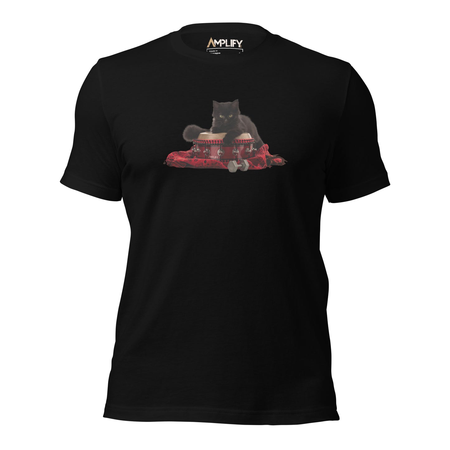 Unisex t-shirt - Inner Animal - Cat Shamanic Drum Red