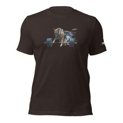 Unisex t-shirt - German Shepherd Drums Blue