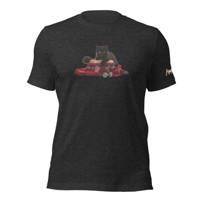 Unisex t-shirt - Inner Animal - Cat Shamanic Drum Red