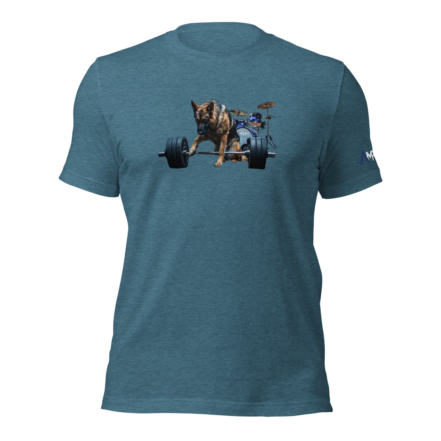 Unisex t-shirt - German Shepherd Drums Blue