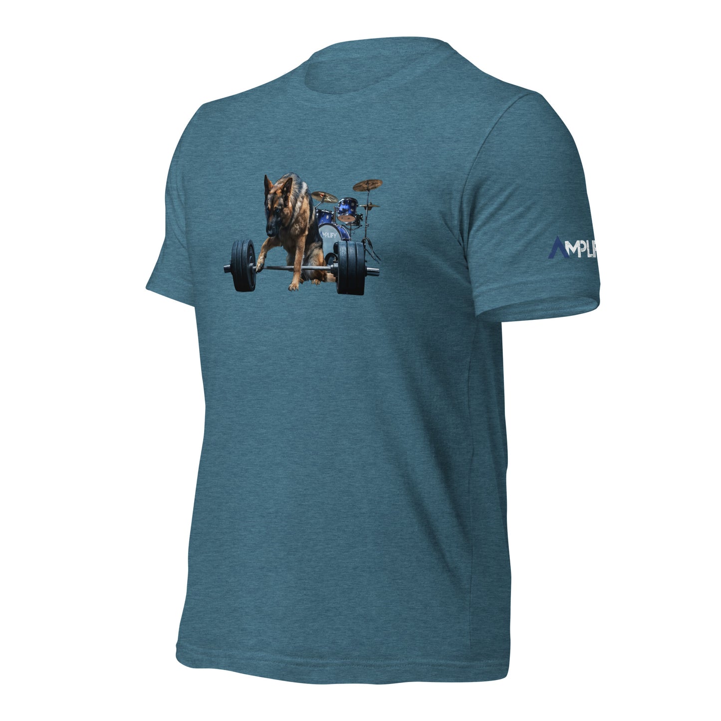 Unisex t-shirt - German Shepherd Drums Blue