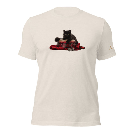 Unisex t-shirt - Inner Animal - Cat Shamanic Drum Red