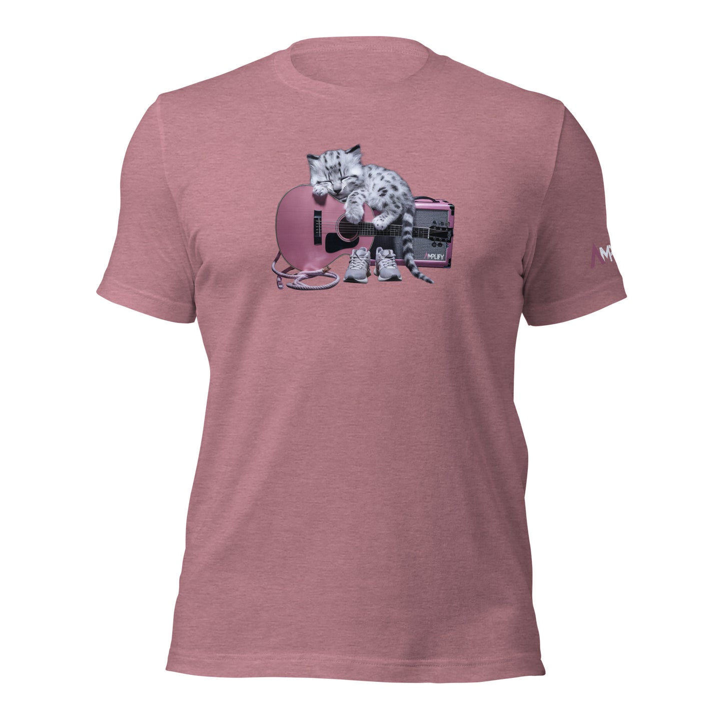 Unisex t-shirt - Inner Animal - Kitten Acoustic Guitar Pink