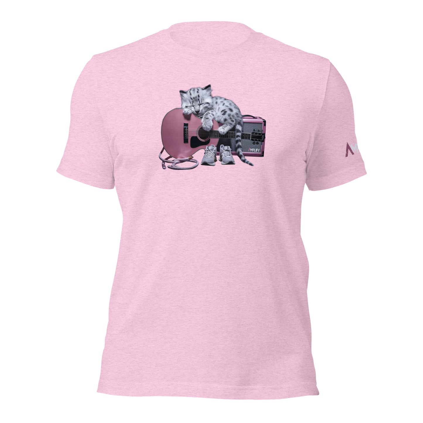 Unisex t-shirt - Inner Animal - Kitten Acoustic Guitar Pink