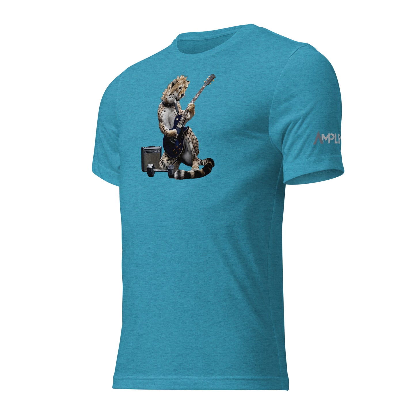 Tri-Blend Ultra Soft T-Shirt - Cheetah Guitar Dark Blue