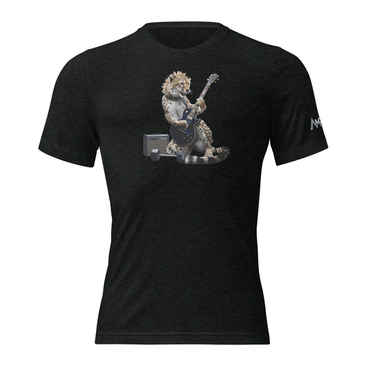 Tri-Blend Ultra Soft T-Shirt - Cheetah Guitar Dark Blue