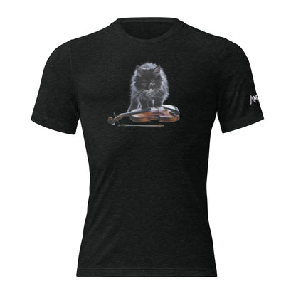 Tri-Blend Ultra Soft T-Shirt - Cat Violin Grey