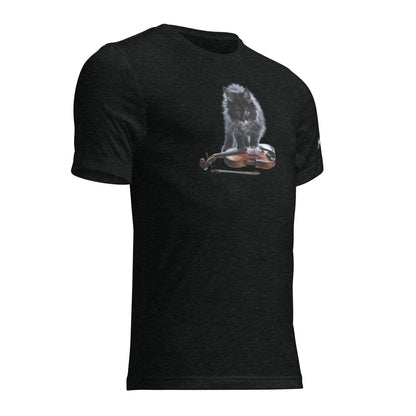 Tri-Blend Ultra Soft T-Shirt - Cat Violin Grey