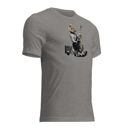 Tri-Blend Ultra Soft T-Shirt - Cheetah Guitar Dark Blue