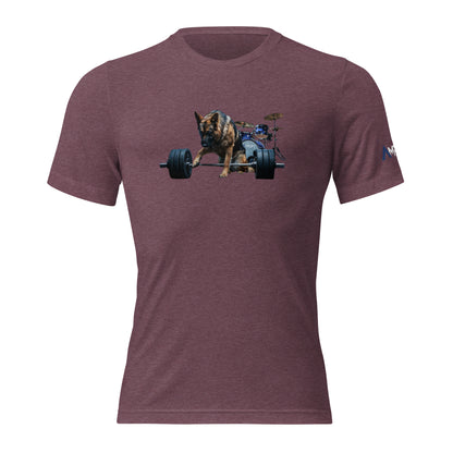 Tri-Blend Ultra Soft T-Shirt - German Shepherd Drums Blue