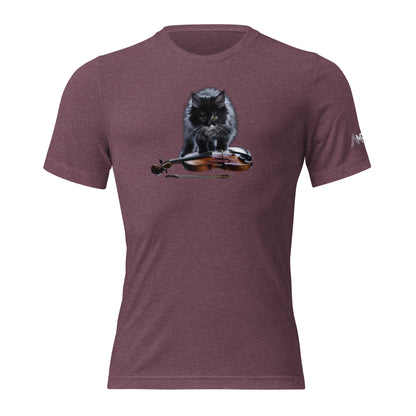 Tri-Blend Ultra Soft T-Shirt - Cat Violin Grey