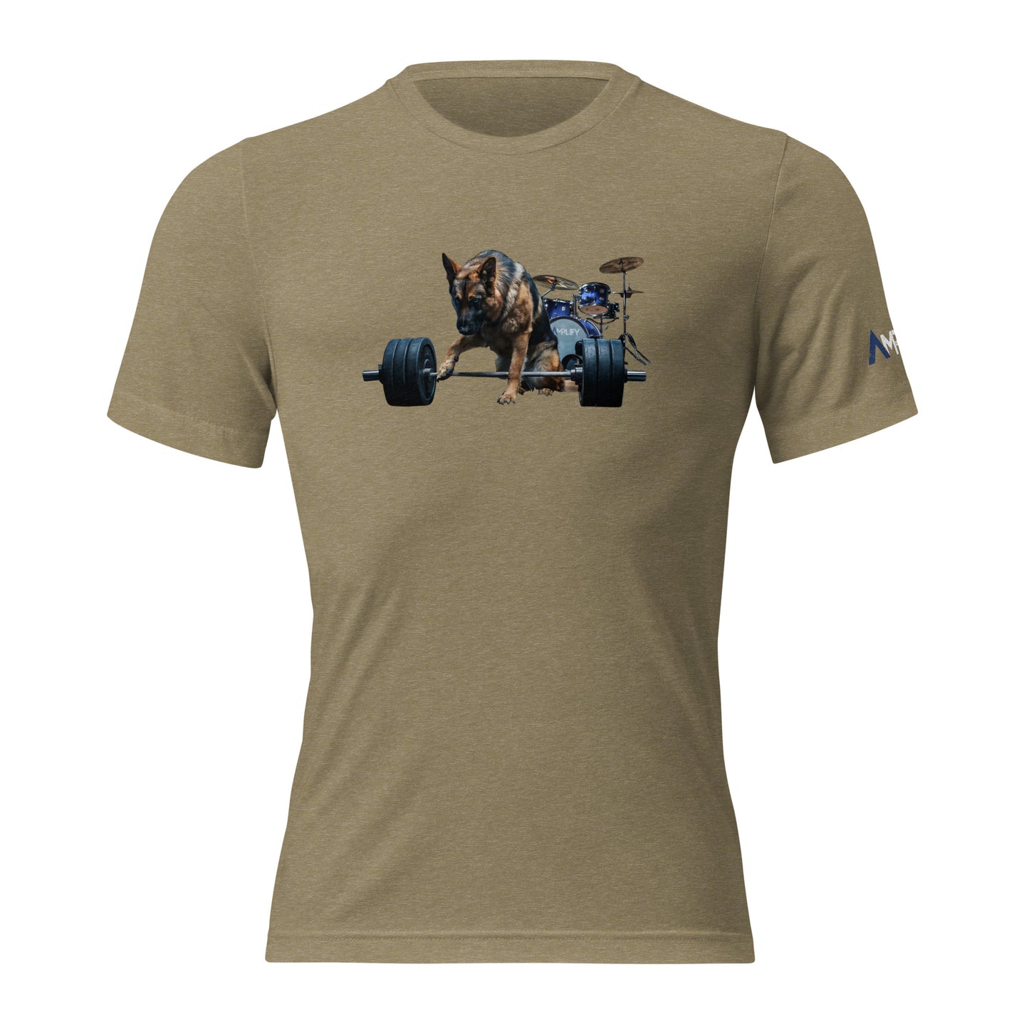 Tri-Blend Ultra Soft T-Shirt - German Shepherd Drums Blue